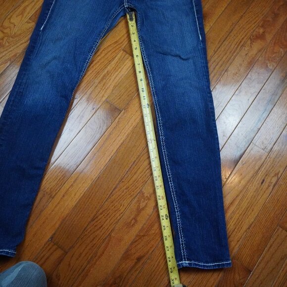 True Religion Jeans Womens 30 Blue Stella Skinny Stretch Made USA Designer Denim - Picture 11 of 14